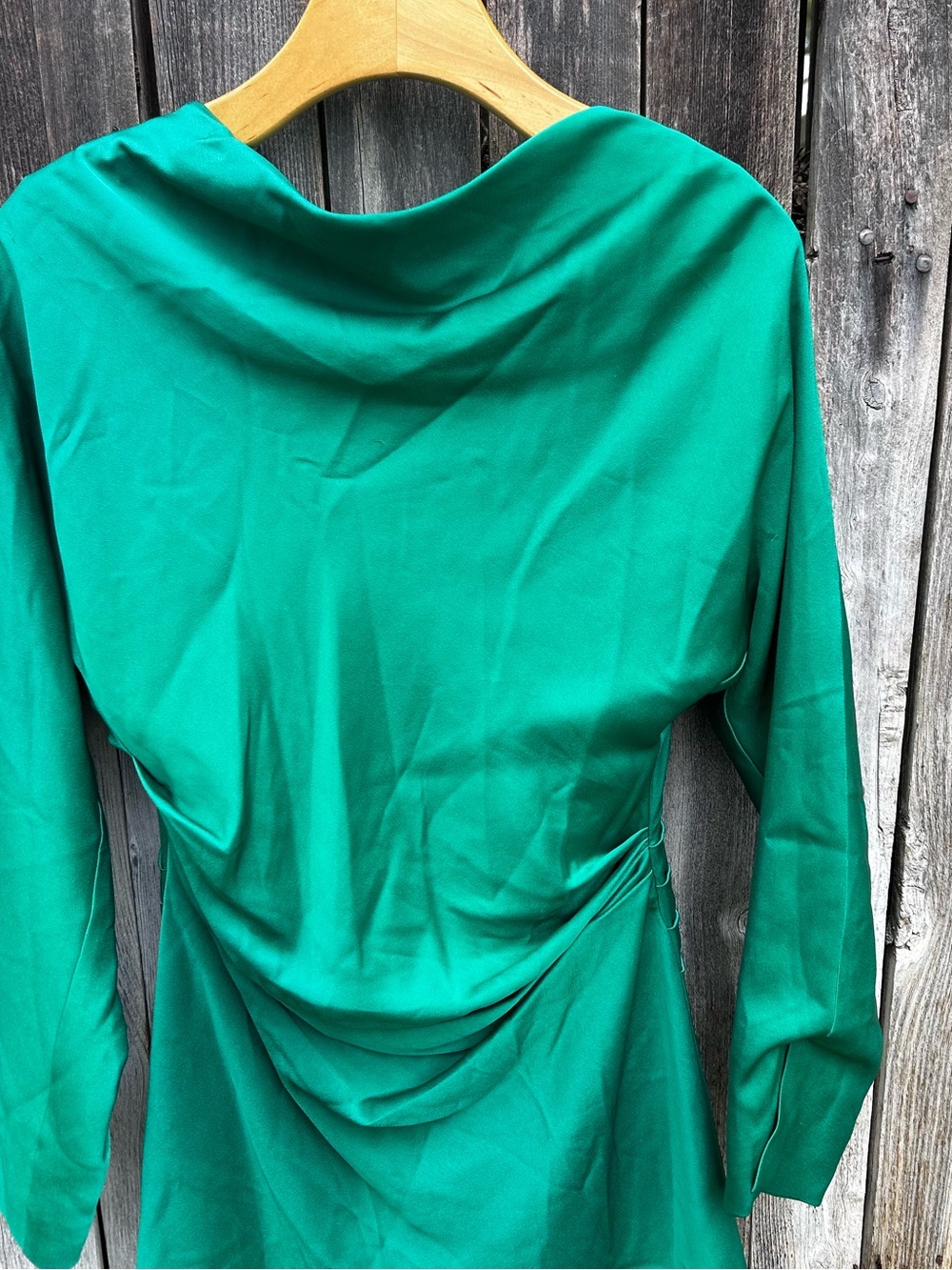 NWT Simkhai Harpor Satin Mini Dress Kelly Green 6 - Picture 6 of 16